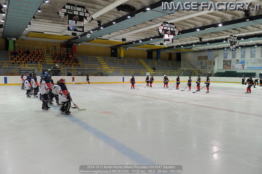 2014-10-11 Aosta-Hockey Milano Rossoblu U14 0141 Squadra